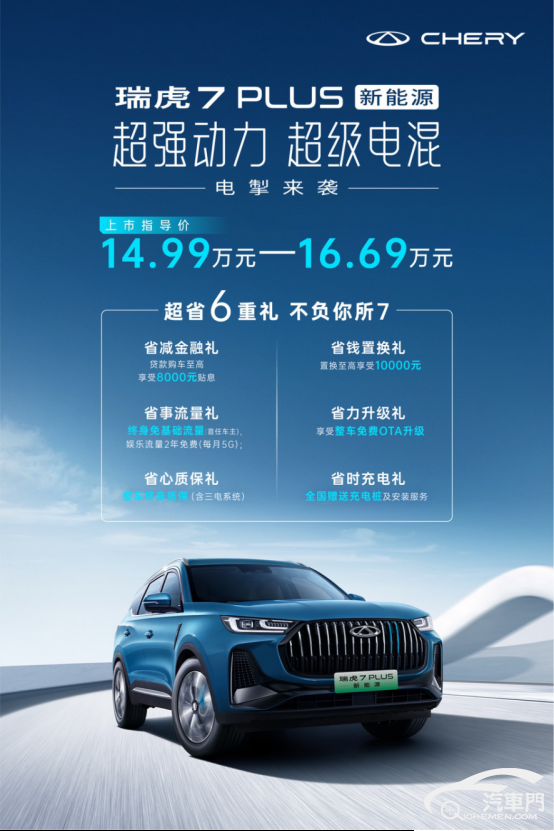【上市新聞稿】超強(qiáng)動(dòng)力、超級(jí)電混，奇瑞瑞虎7 PLUS 新能源強(qiáng)力上市，售14.99萬元起507