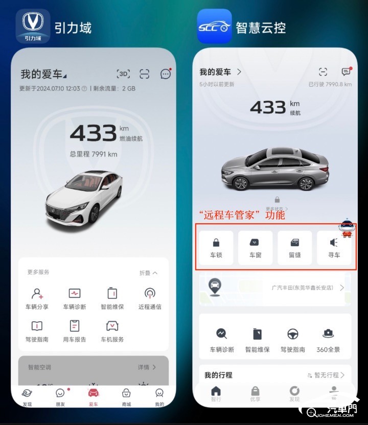　　“引力域”與“智能云控”對(duì)比缺少了“遠(yuǎn)程車管家”功能/消費(fèi)者供圖