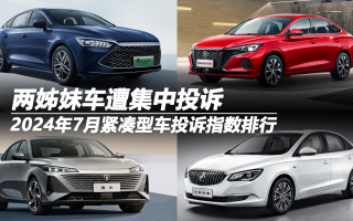 2024年7月緊湊型車投訴指數(shù)排行:兩姊妹車遭集中投訴