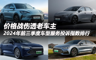 2024年前三季度車型服務(wù)投訴指數(shù)排行：價(jià)格戰(zhàn)傷透老車主