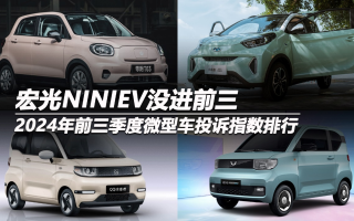 2024年前三季度微型車投訴指數(shù)排行：宏光NINIEV沒進前三