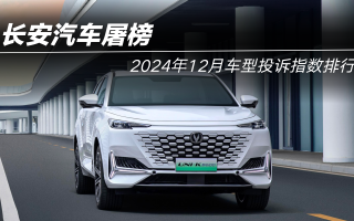2024年12月車型投訴指數(shù)排行：車機(jī)成主要槽點