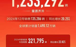 長城汽車2024年銷量123.33萬輛，較2023年微增0.2%