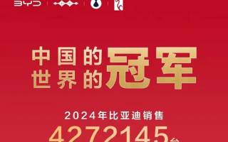 比亞迪 2024 年全球銷量三冠王,彰顯新能源汽車領(lǐng)軍實力