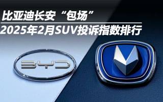 2025年2月SUV投訴指數(shù)排行：比亞迪長(zhǎng)安“包場(chǎng)“
