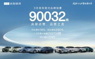 吉利銀河3月銷量90032輛 同比增長290%