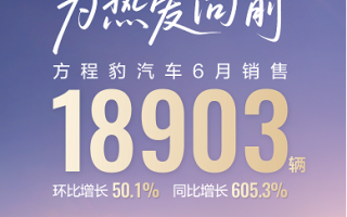 創(chuàng)新高 方程豹6月銷量1.89萬輛