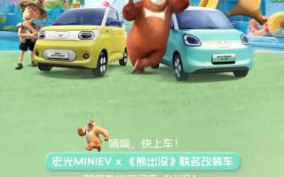 五菱宏光MINIEV x 熊出沒聯(lián)名版官圖 “光頭強(qiáng)”一起慶生五周年