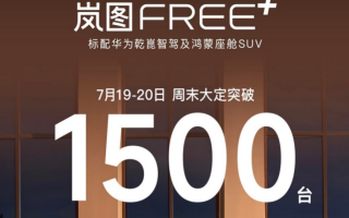 嵐圖FREE+周末大定破1500臺(tái)