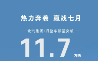 北汽1-7月累銷93.5萬輛 同比增長5.6%