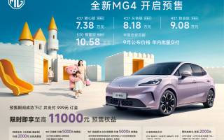 全新MG47.38萬起預售價，重塑兩廂純電市場格局