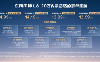 東風風神L8開啟預售 12.99萬起定義20萬內豪華舒適新標桿