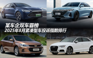 2025年8月緊湊型車(chē)投訴指數(shù)排行:某車(chē)企雙車(chē)霸榜