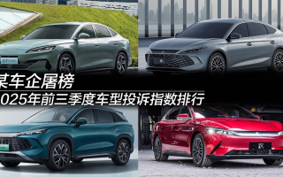 2025年前三季度車型投訴指數(shù)排行：某車企屠榜